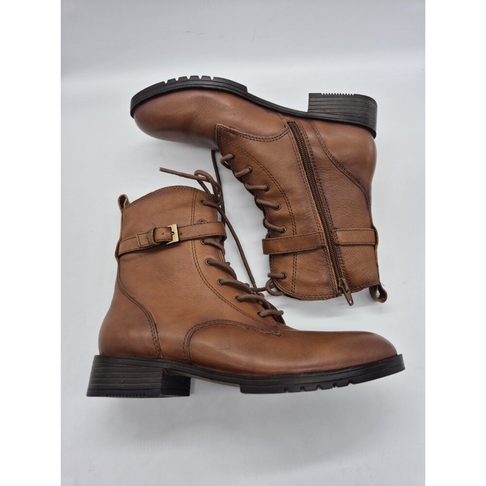 Naturalizer Women's Ankle Boots Size 6.5 Brown Lace Zip Sycamore (500) - Picture 1 of 10